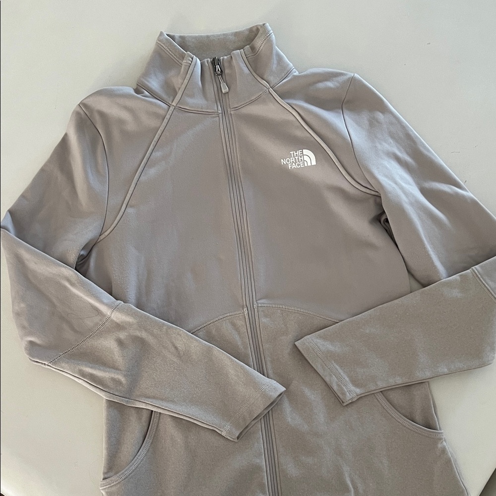 The North Face Light Gray Zip-Up Jacket